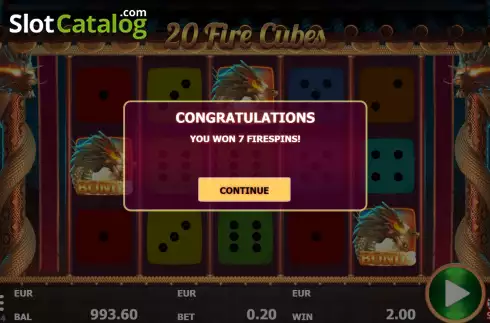 Οθόνη6. 20 Fire Cubes Κουλοχέρης