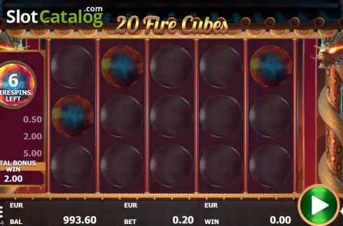 Οθόνη7. 20 Fire Cubes Κουλοχέρης