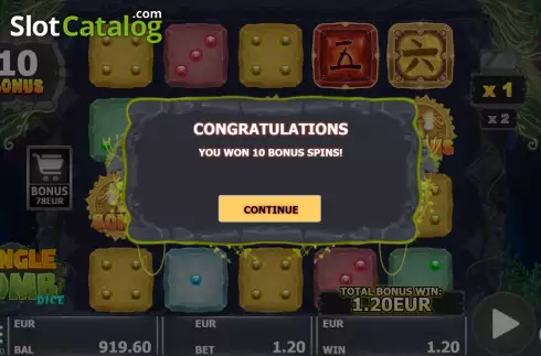 Οθόνη5. Jungle Tomb Dice Κουλοχέρης