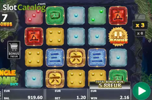 Οθόνη6. Jungle Tomb Dice Κουλοχέρης