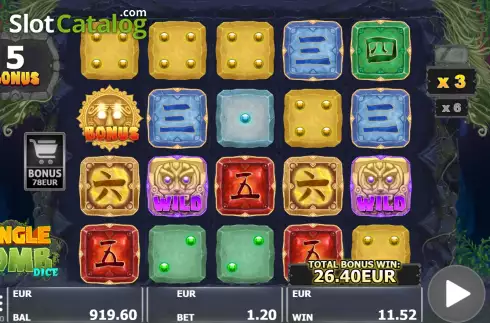 Οθόνη7. Jungle Tomb Dice Κουλοχέρης