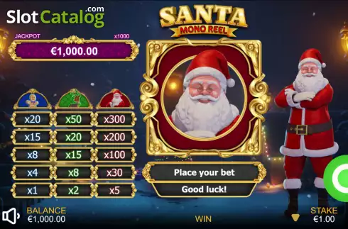Οθόνη2. Santa Mono Reel Κουλοχέρης