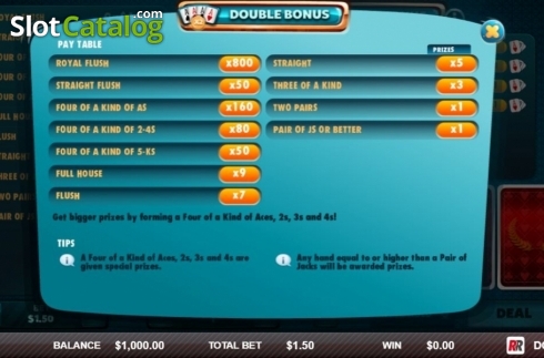 Οθόνη2. Double Bonus (Red Rake) Κουλοχέρης