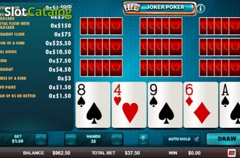 Οθόνη3. Joker Poker (Red Rake) Κουλοχέρης