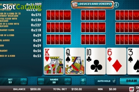 Οθόνη3. Deuces & Jokers (Red Rake) Κουλοχέρης 