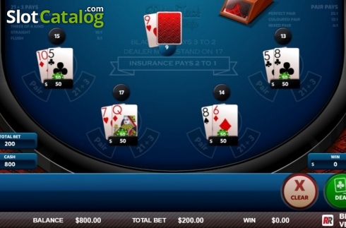 Οθόνη3. Blackjack Vegas Strip (Red Rake) Κουλοχέρης