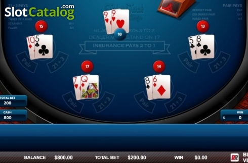 Οθόνη4. Blackjack Vegas Strip (Red Rake) Κουλοχέρης