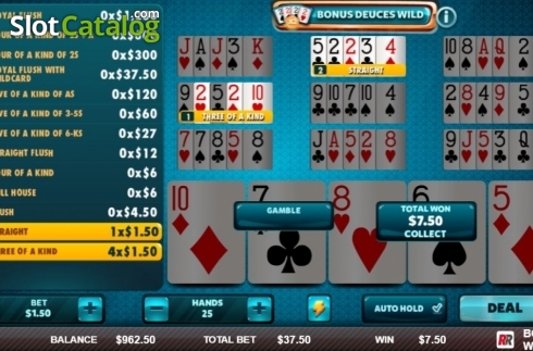 Οθόνη4. Bonus Deuces Wild (Red Rake) Κουλοχέρης