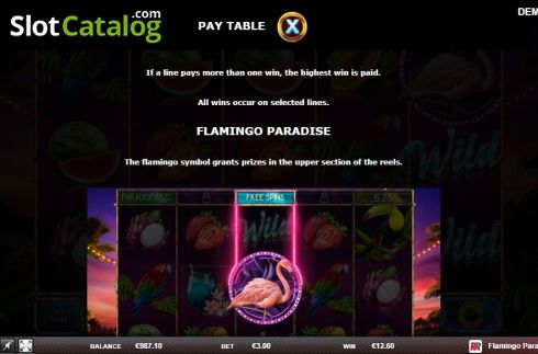 Οθόνη7. Flamingo Paradise Κουλοχέρης