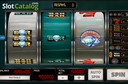 Οθόνη4. Respins & Diamonds Κουλοχέρης 