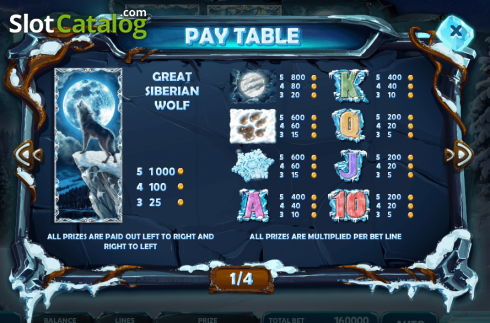 Οθόνη4. Siberian Wolf Κουλοχέρης