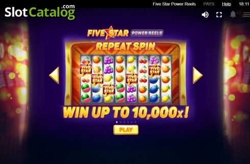 Οθόνη2. Five Star Power Reels Κουλοχέρης