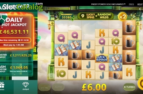 Οθόνη6. Paddy Power Gold Megaways Κουλοχέρης 