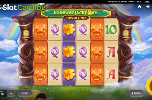 Οθόνη2. Rainbow Jackpots Power Lines Κουλοχέρης