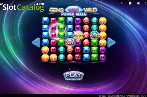 Οθόνη2. Gems Gone Wild Power Reels Κουλοχέρης