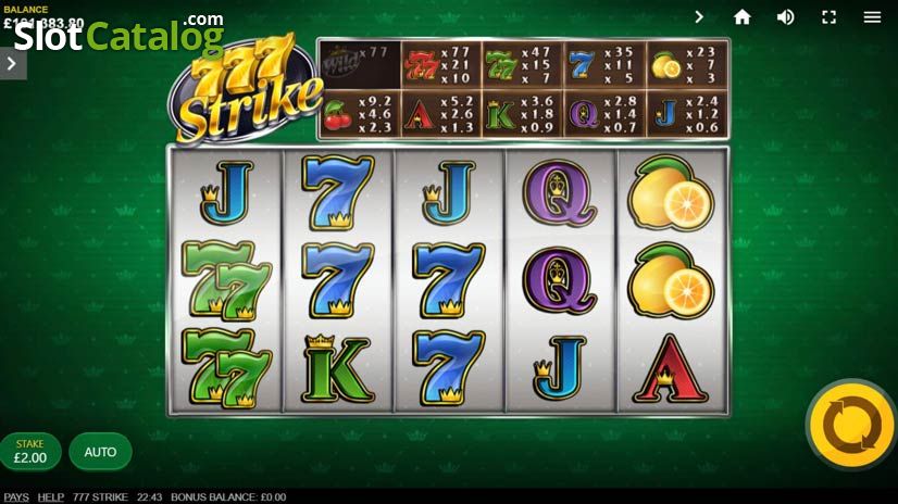 777-Strike-Slot-Reel-Screen Reel-Screen