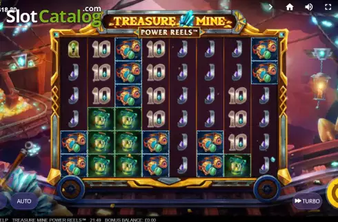 Οθόνη3. Treasure Mine Power Reels Κουλοχέρης