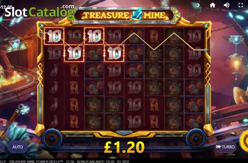 Οθόνη4. Treasure Mine Power Reels Κουλοχέρης