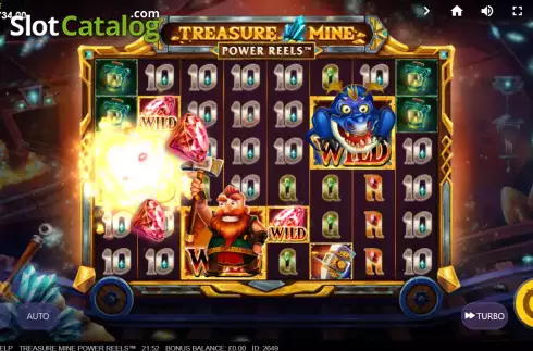 Οθόνη9. Treasure Mine Power Reels Κουλοχέρης
