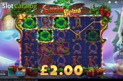 Οθόνη4. Santa Spins (Red Tiger) Κουλοχέρης