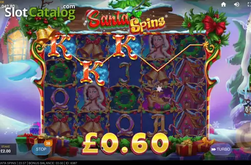 Οθόνη5. Santa Spins (Red Tiger) Κουλοχέρης