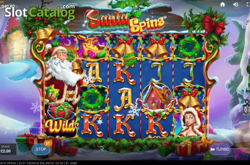 Οθόνη6. Santa Spins (Red Tiger) Κουλοχέρης