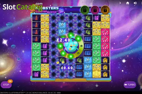 Οθόνη5. Blobsters Clusterbuster Κουλοχέρης