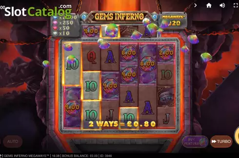 Οθόνη4. Gems Inferno Megaways Κουλοχέρης 