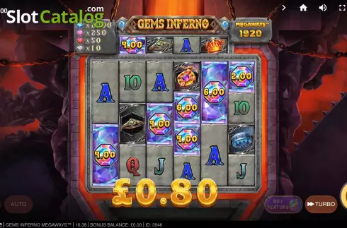 Οθόνη5. Gems Inferno Megaways Κουλοχέρης 