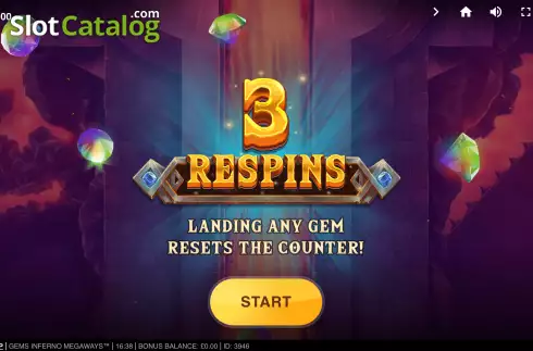 Οθόνη6. Gems Inferno Megaways Κουλοχέρης 