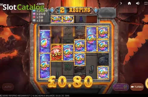 Οθόνη8. Gems Inferno Megaways Κουλοχέρης 