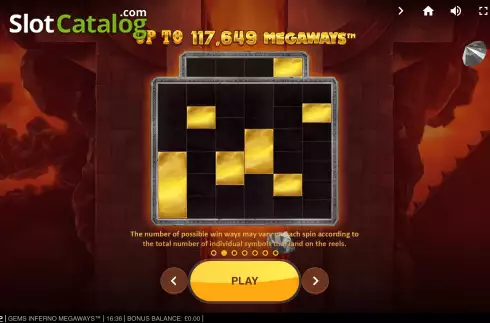 Οθόνη9. Gems Inferno Megaways Κουλοχέρης 