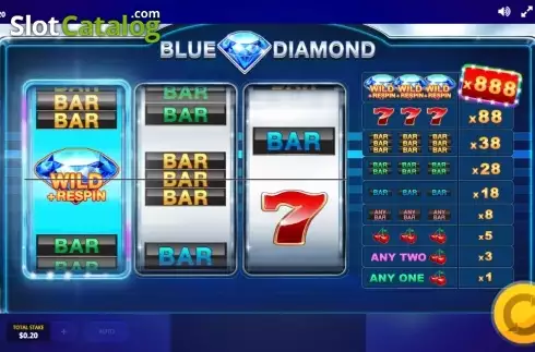 Οθόνη 2. Blue Diamond (Red Tiger) Κουλοχέρης