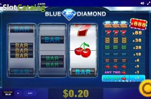 Οθόνη 5. Blue Diamond (Red Tiger) Κουλοχέρης