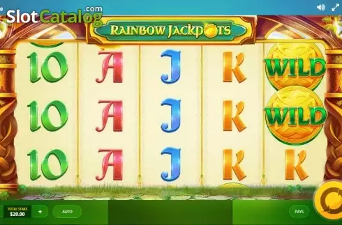 Οθόνη 1. Rainbow Jackpots Κουλοχέρης
