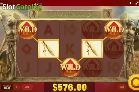 Οθόνη 3. Wild Spartans Κουλοχέρης 