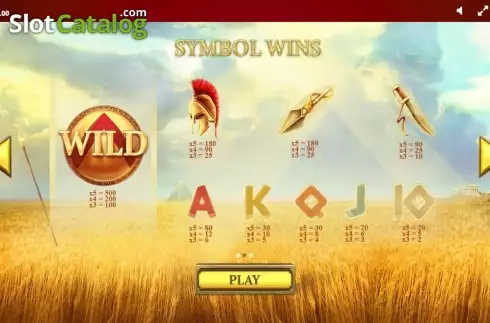 Πίνακας πληρωμών 2. Wild Spartans Κουλοχέρης 