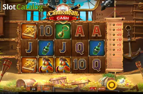 Οθόνη2. Cannonball Cash Κουλοχέρης
