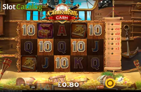 Οθόνη3. Cannonball Cash Κουλοχέρης