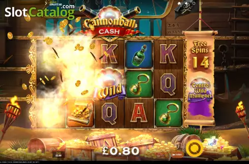 Οθόνη5. Cannonball Cash Κουλοχέρης