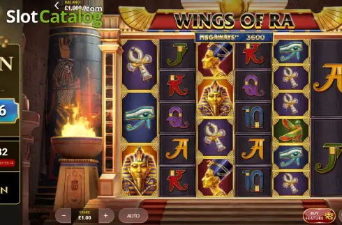 Οθόνη2. Wings of Ra Megaways Κουλοχέρης