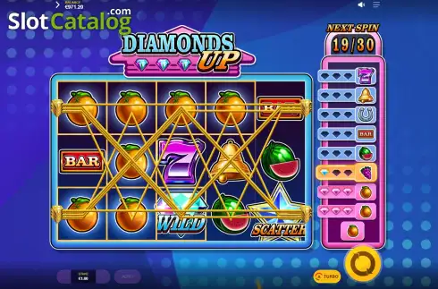 Οθόνη7. Diamonds Up Κουλοχέρης