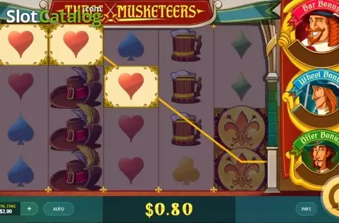 Οθόνη 2. Three Musketeers (Red Tiger) Κουλοχέρης