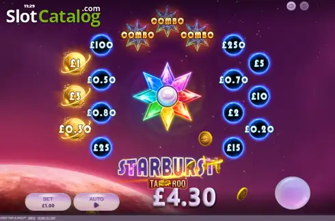 Οθόνη3. Starburts Tap-A-Roo Κουλοχέρης