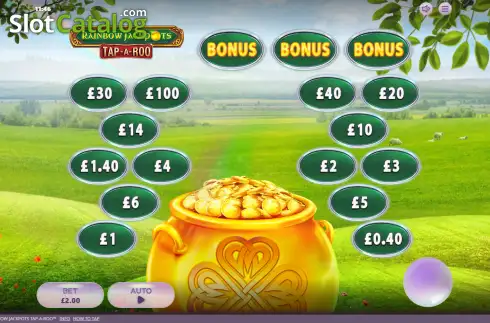 Οθόνη2. Rainbow Jackpots Tap-A-Roo Κουλοχέρης