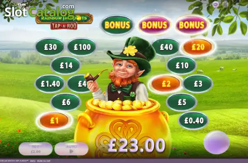 Οθόνη3. Rainbow Jackpots Tap-A-Roo Κουλοχέρης