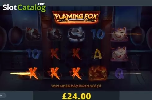 Οθόνη4. Flaming Fox Κουλοχέρης