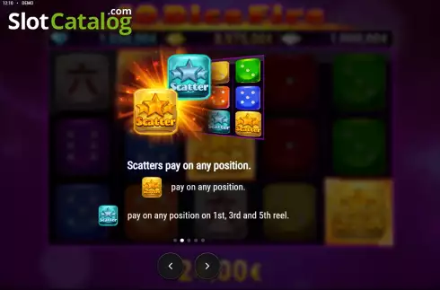 Οθόνη6. 40 Dice Fire Κουλοχέρης