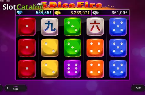 Οθόνη2. 5 Dice Fire Κουλοχέρης