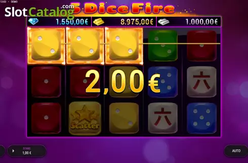 Οθόνη3. 5 Dice Fire Κουλοχέρης